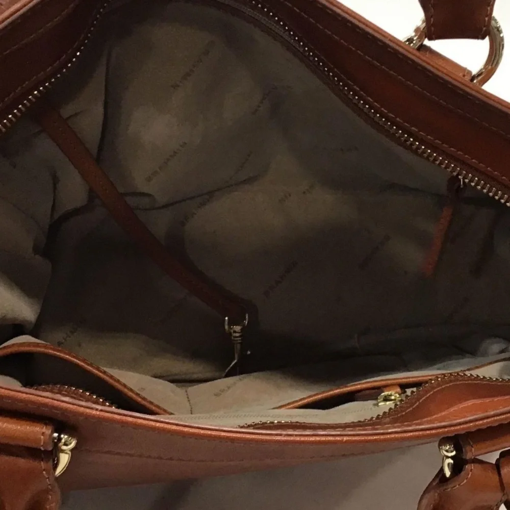 Women’s Brahmin Smooth Brown Leather Satchel Bag